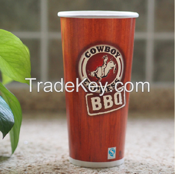 hot selling single wall disposable paper cups for hot drink dark blue high quality,custom logo design