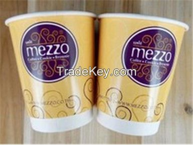 Food grade disposable double wall paper cup sample high quality shop party tableware supplies