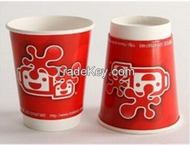 8oz single wall paper coffee cups for hot drink nestle coffee pe material pe paper cup good quality cheap low price