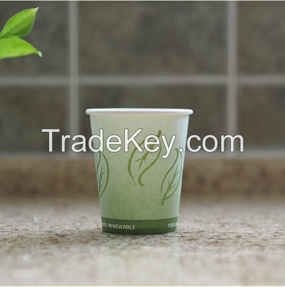 hot selling single wall disposable paper cups for hot drink dark blue high quality,custom logo design