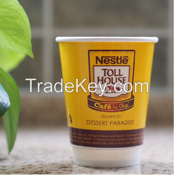 hot selling single wall disposable paper cups for hot drink dark blue high quality,custom logo design