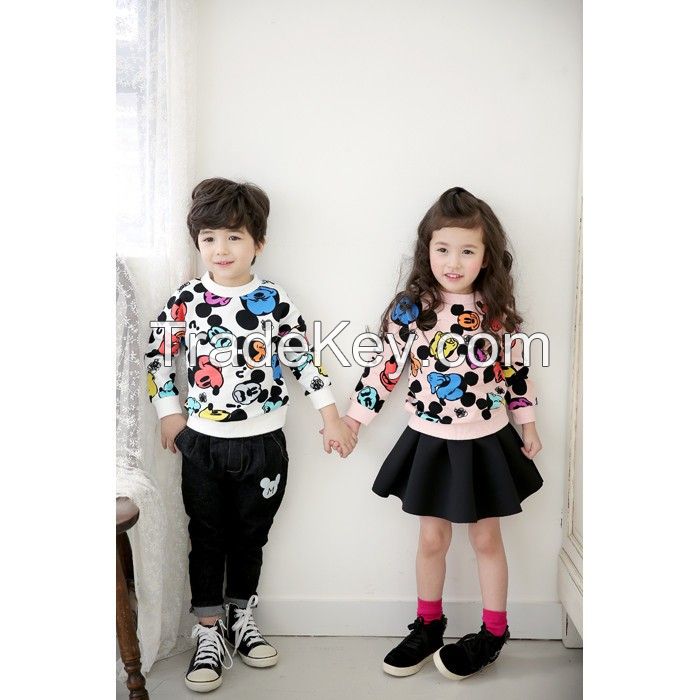 hot sale long sleeve t-shirt for boy and girl in spring