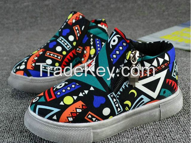  autumn children&#039;s shoes Korean graffiti casual kids shoes wholesale