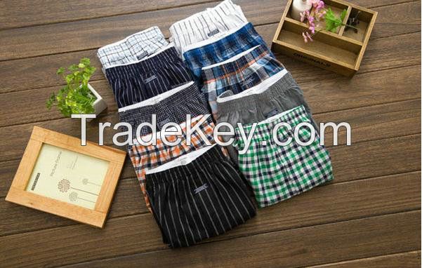  exported cotton man boxer shorts Custom checked Design