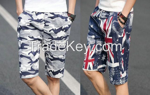 The new summer casual pants male shorts five pants Slim summer beach man trousers african