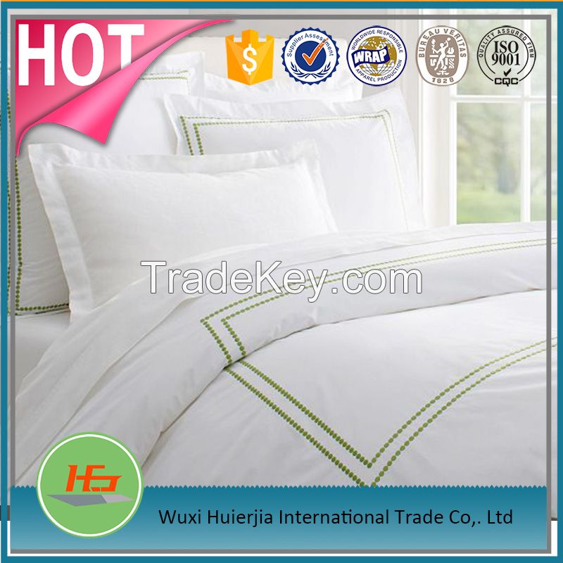 Star Hotel White Embroidered Cotton Duvet Cover