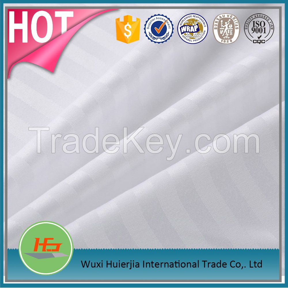 White Satin Stripe 10 mm Microfiber Bed Sheet Set - Twin / Full / Queen / King