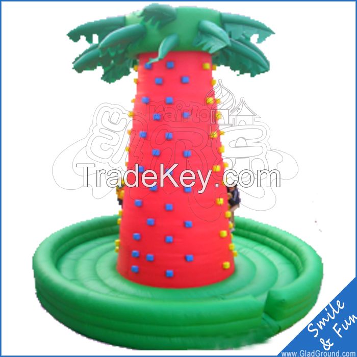 Inflatable rock climbing mountain with PVC material for outdoor games