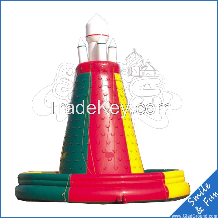 Inflatable rock climbing mountain with PVC material for outdoor games