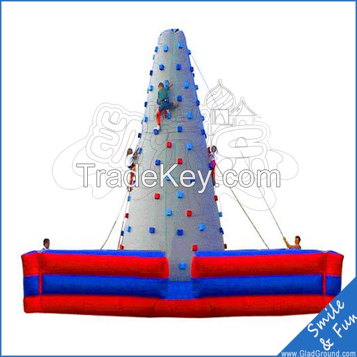 Inflatable rock climbing mountain with PVC material for outdoor games