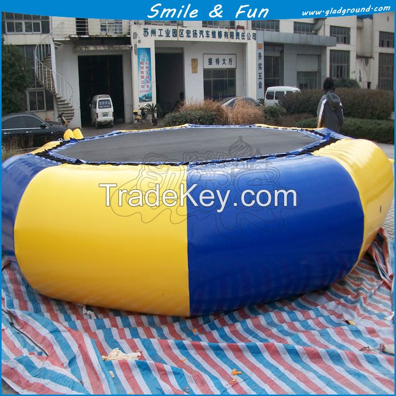 New water inflatable tramponline with PVC 0.9mm for water games