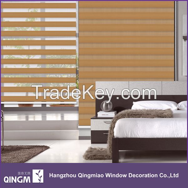 Best Seller Polyester 7-Folded Zebra Blind Fabric Supplier By QINGM