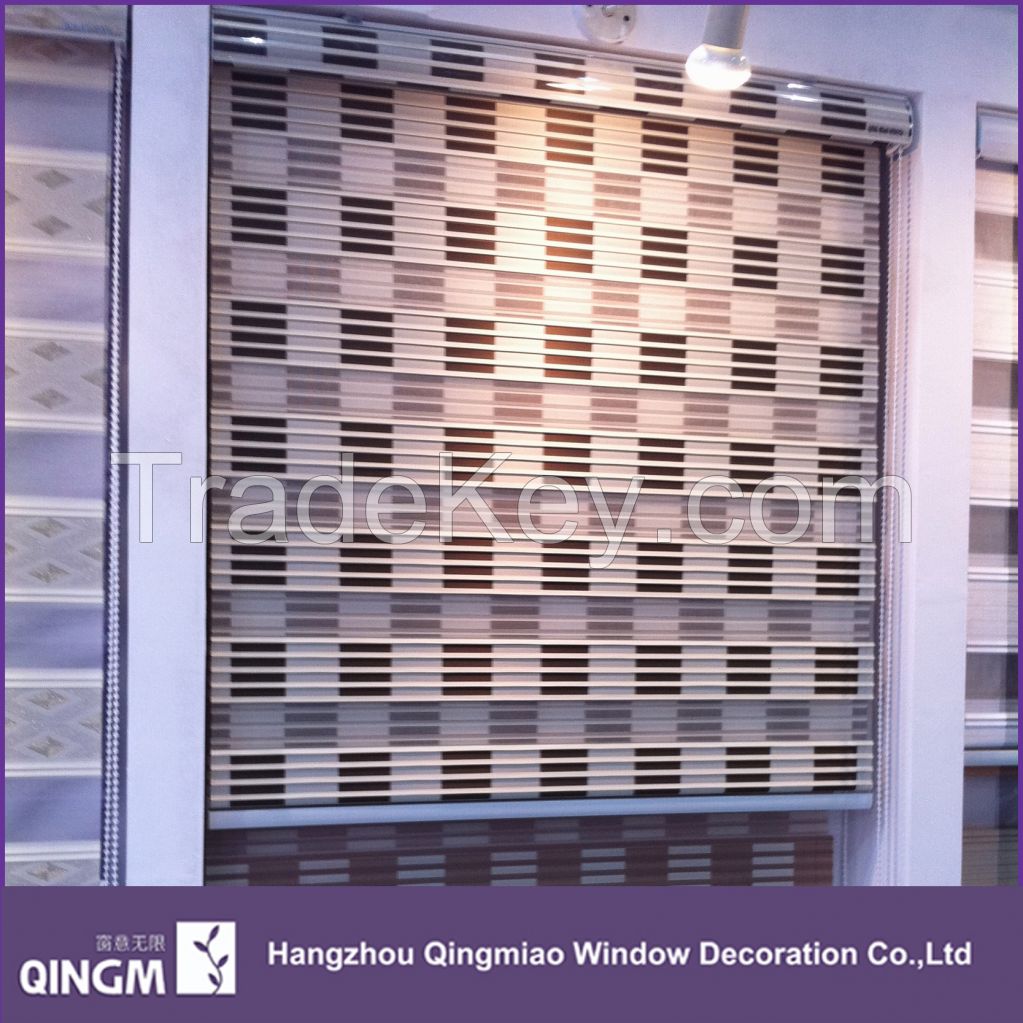 Zebra Window Blinds Customized Double Layer Roller Blind