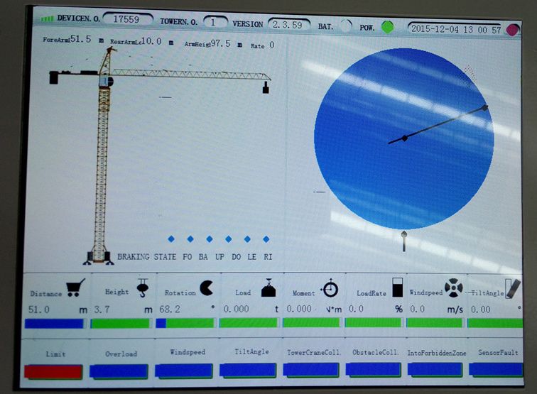 Tower Cranes 3d anti collision system