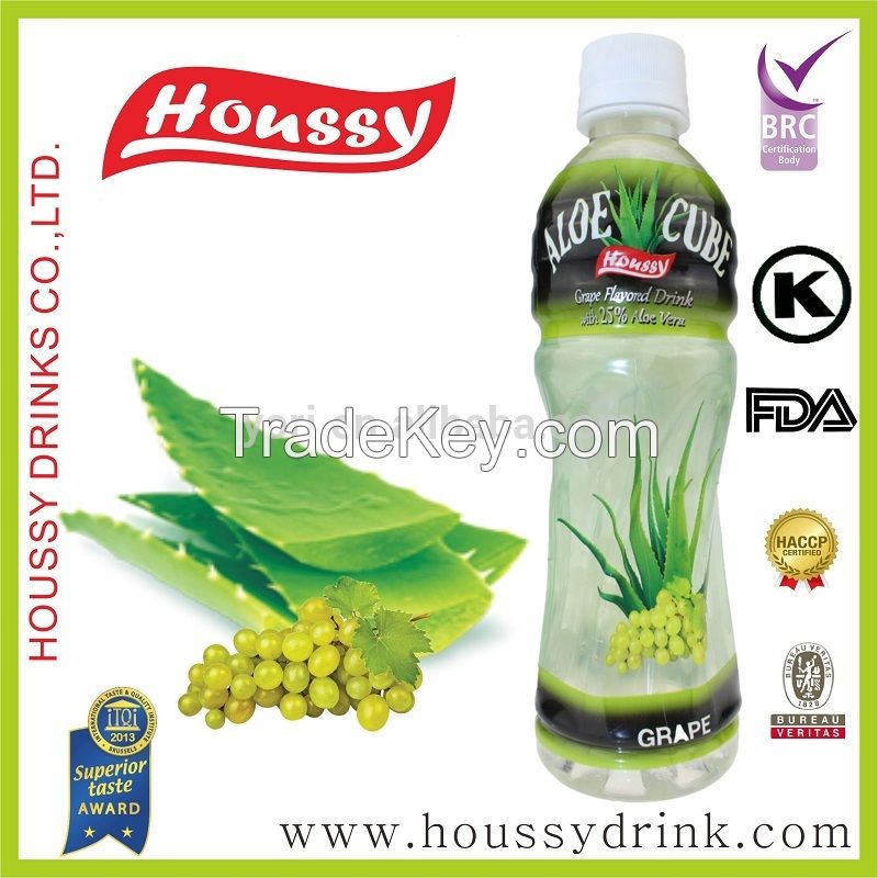 [Houssy Aloe Vera Juice] Kosher Peach and Blueberry Flavor Aloe Soft Drink