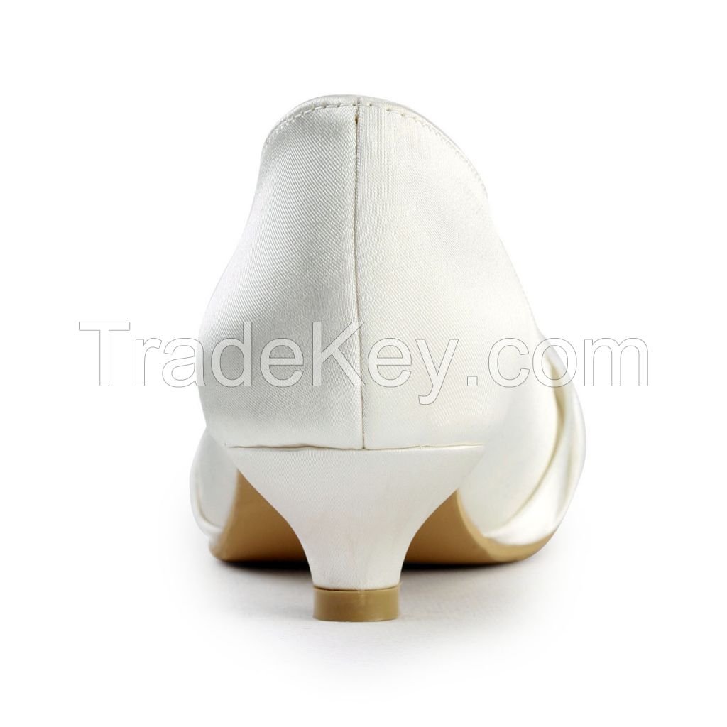 Low heel confortable bridal shoes