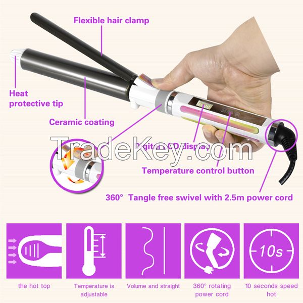 Professional nano titanium hair curler