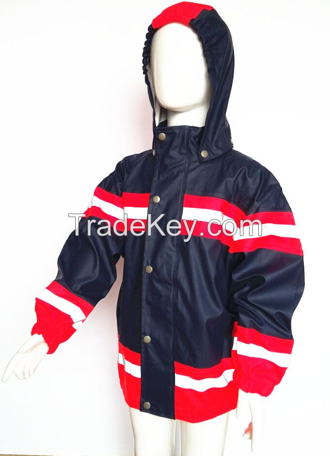 Kids  Rain Jacket PU Coating