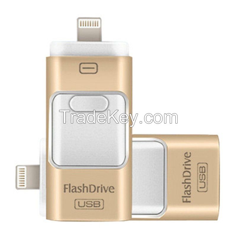 3-in-1 OTG USB flash drive 8GB/16GB/32GB/64GB for iPhone 7 6s 6 5s 5 Android &amp;amp; PC