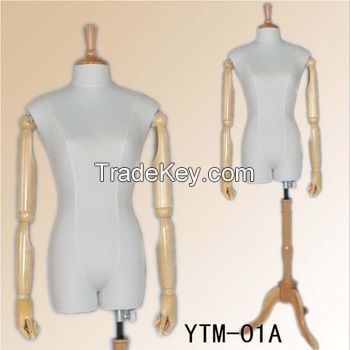 Half body headless female fabric dress form mannequins on sale