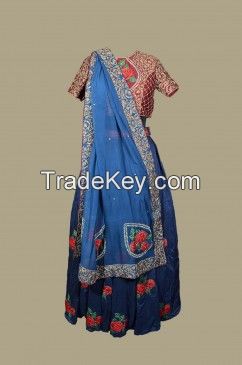 SW 3636 - Organic hand embroidered langha choli