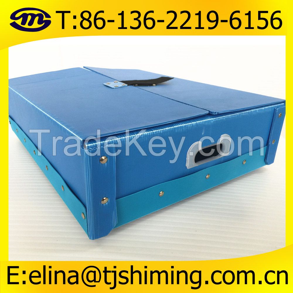 Folding Corrugated Plastic Reusable Boxï¼�PP Corrugated Plastic Stackable Boxes/Containersï¼�Folding and collapsible corflute plastic packing box