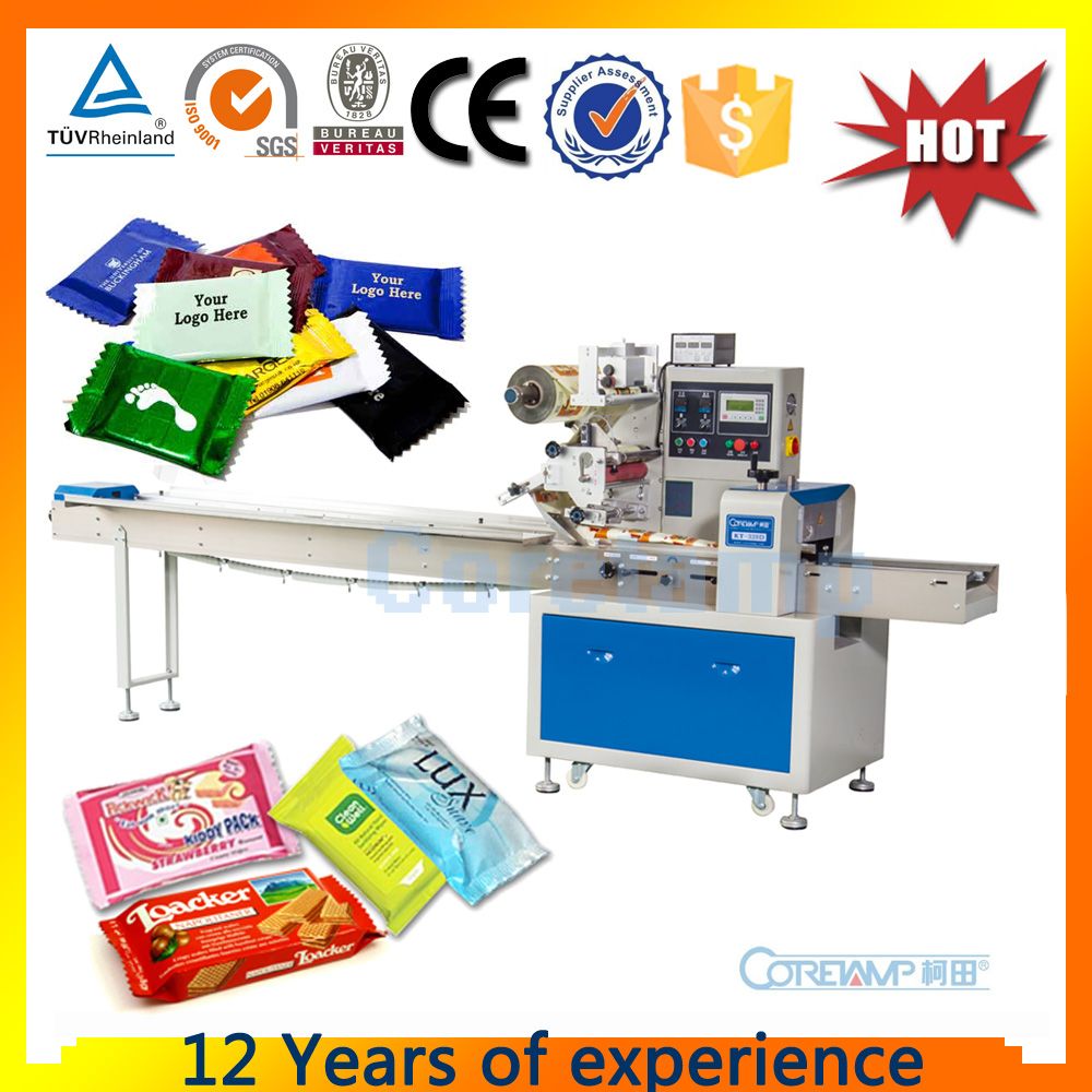 Horizontal flow pack machine