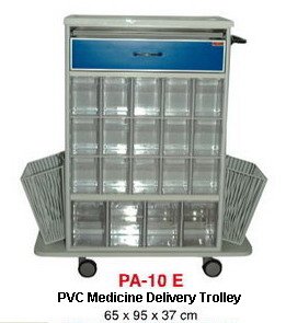 Pvc Medicine Delivery Trolley