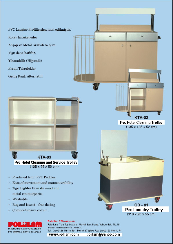 Hotel Cleaning and Service Trolley