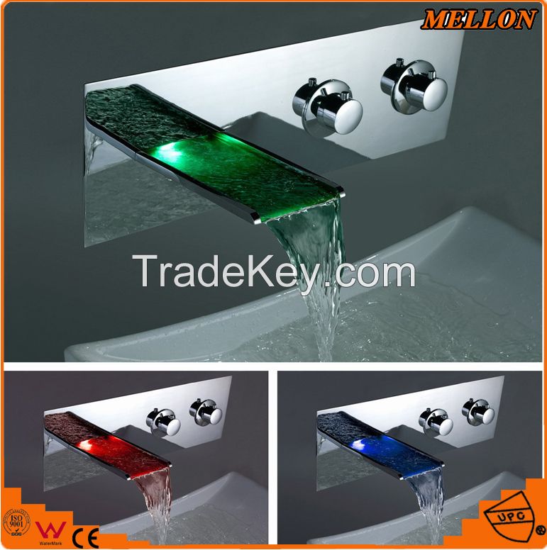 water fall temperature control LED faucet&amp;amp;amp; bathroom led faucet