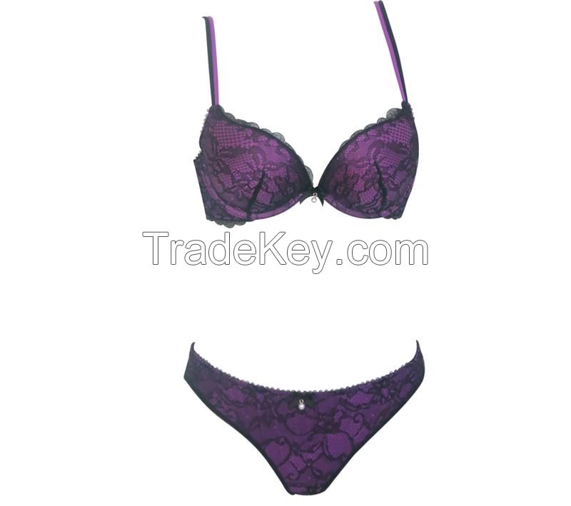 Sexy and Stylish All Lac Bra Set for Ladies with Factory Price (EPB277)