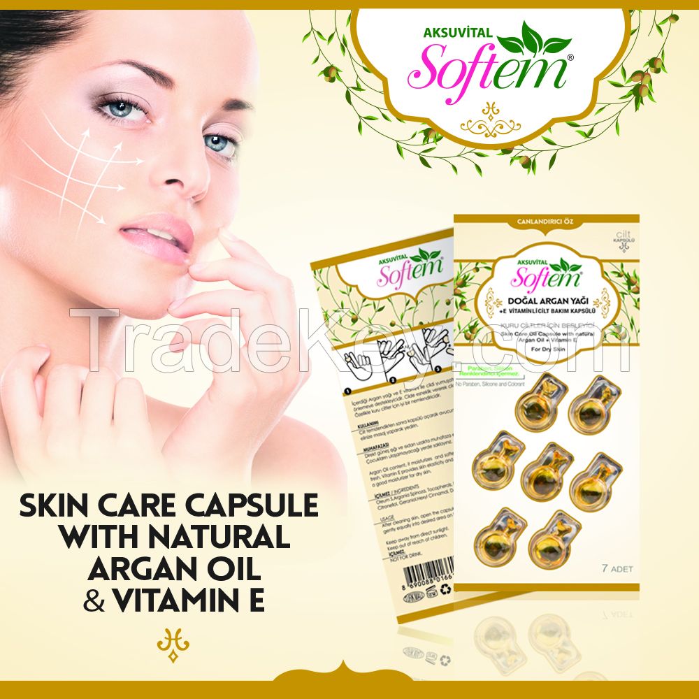 Dry Skin Capsule / Vitamin E Capsules for Face with Argan Oil Skin Capsule