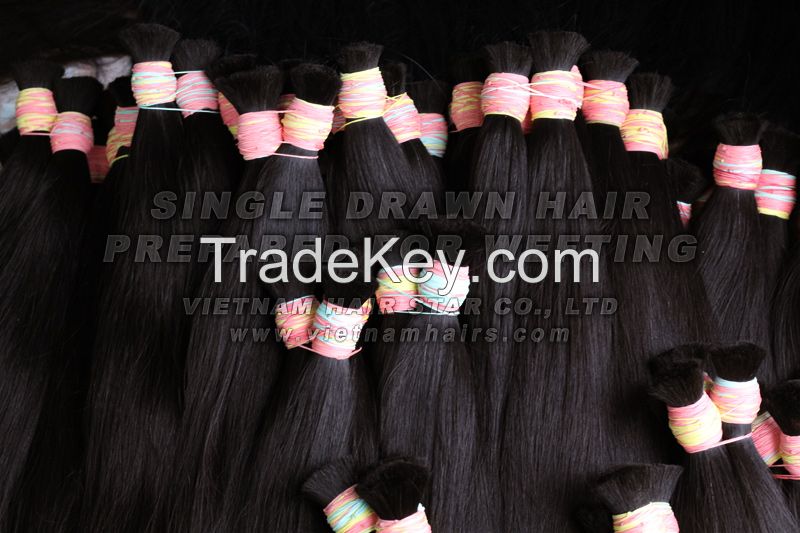 High quality Vietnamese remy single drawn, double drawn hair best selling