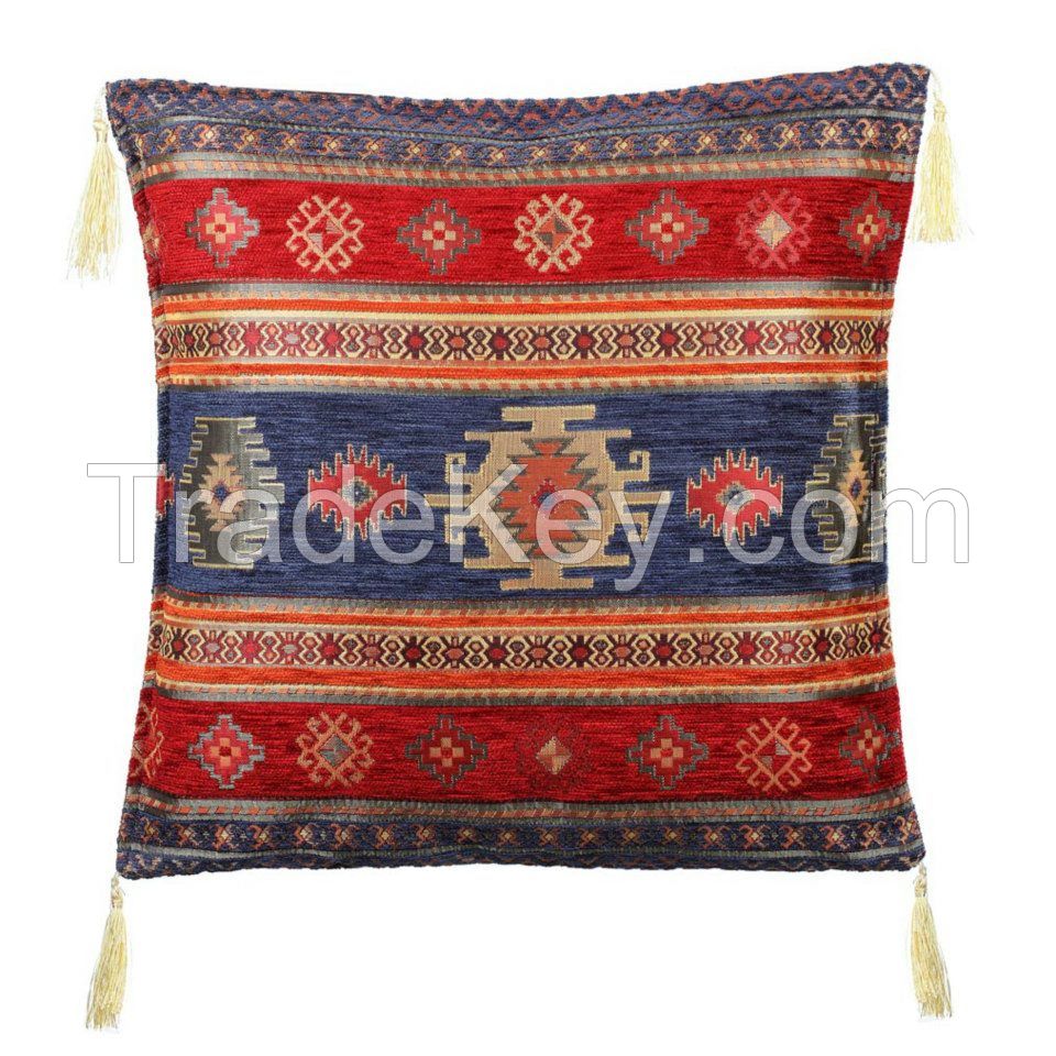 ANATOLIAN KILIM DESIGNED CHENILLE CUSHIONS