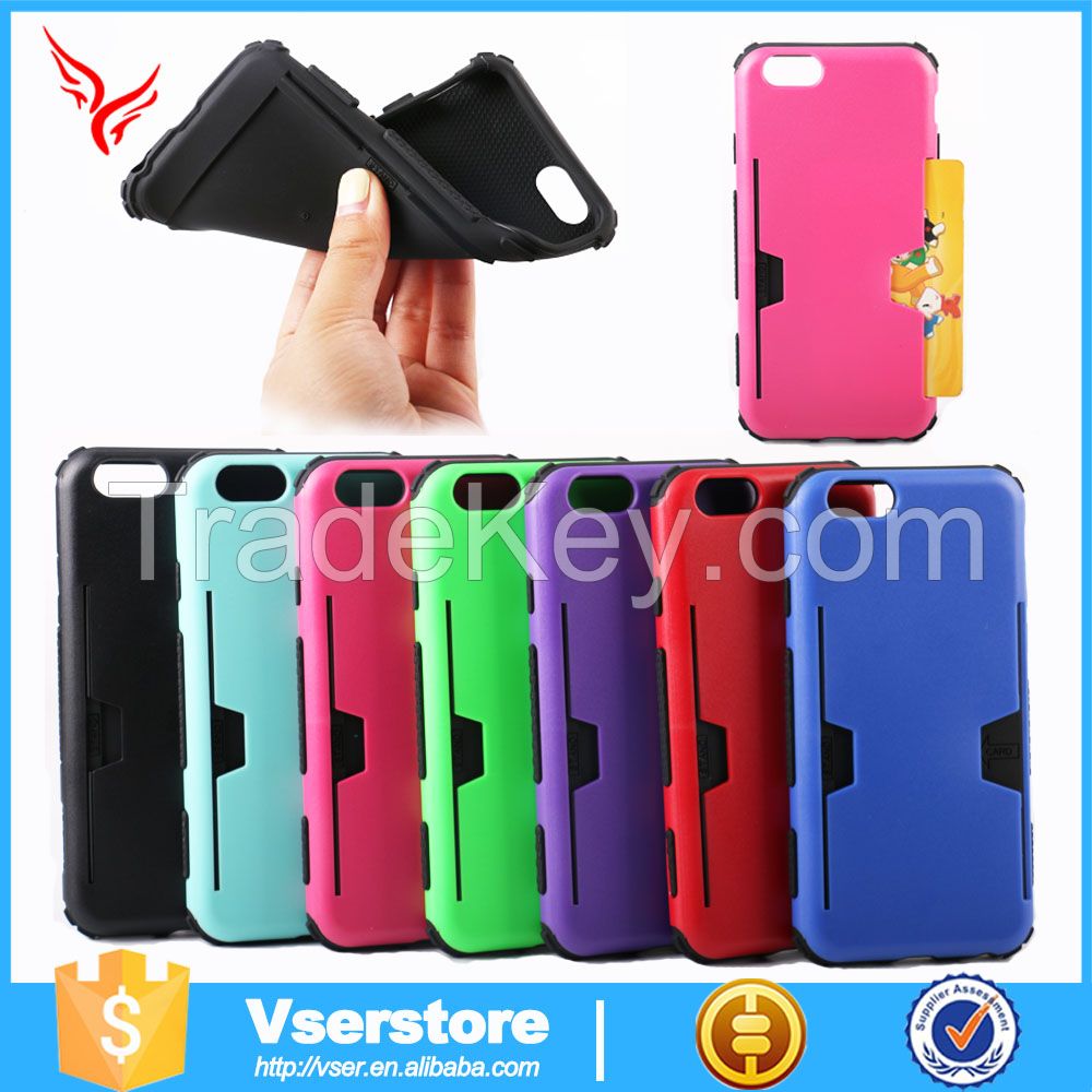 Fashion unbreakable 3D sublimation with slot phone case for iphone