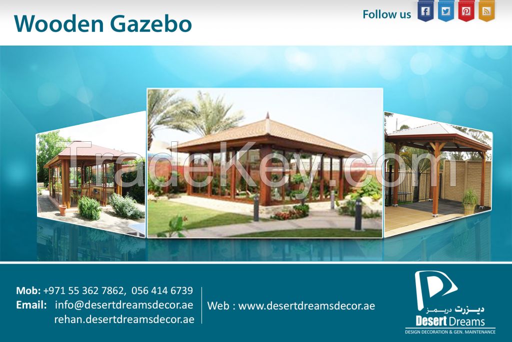 Manufacturing Wooden Gazebo and Pergola in UAE.