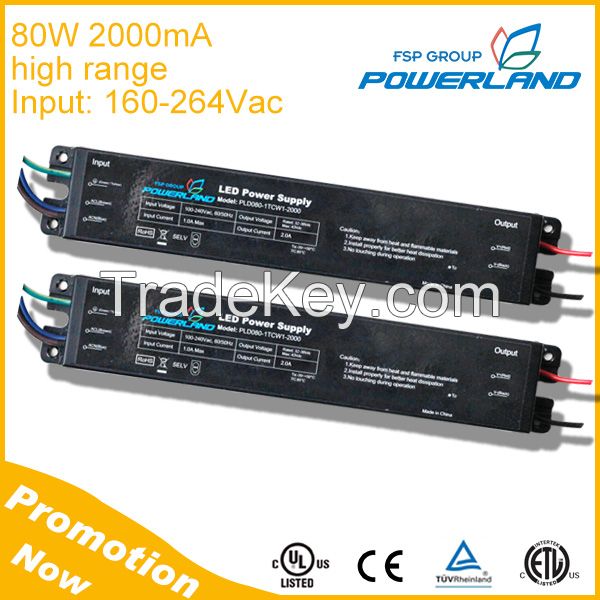 80W 2000mA 180 240V Input Cheap Led Driver