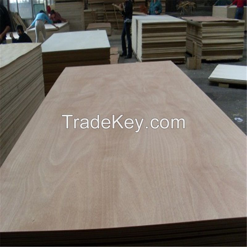 Supply 6mm okoume plywood for door skin