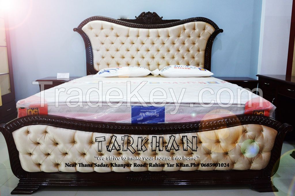 Rose Wood Full Solid Bedset