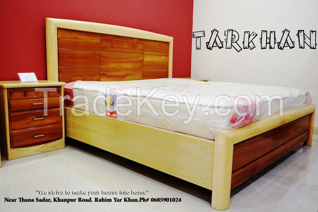 Rose Wood Full Solid Bedset