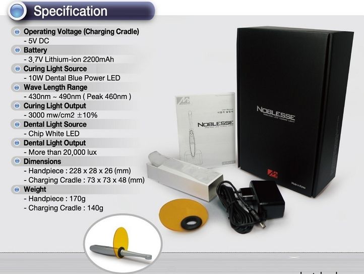 Dental Curing Light, Dental polymerization activator- visible light, Visible Light curing Unit 