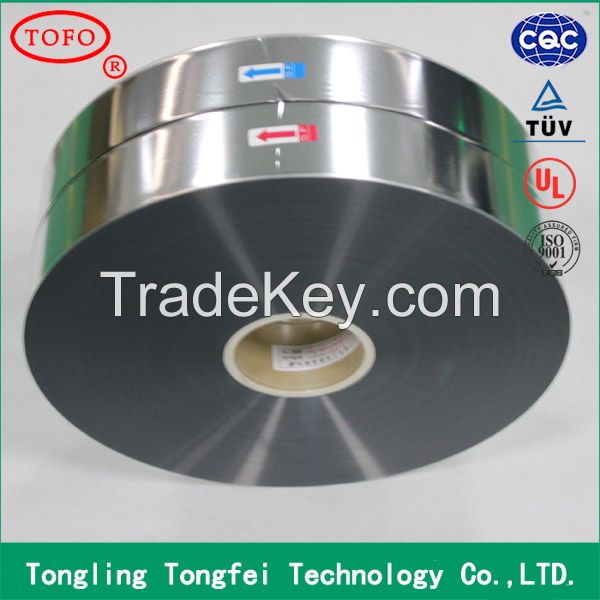 apply 5 micron metallized film for capacitor use MPP film cast polypropylene film