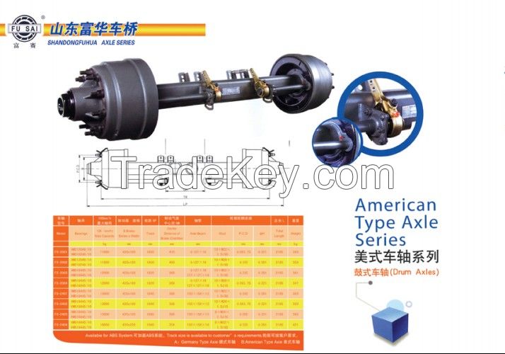 Fuwa axle for trailer