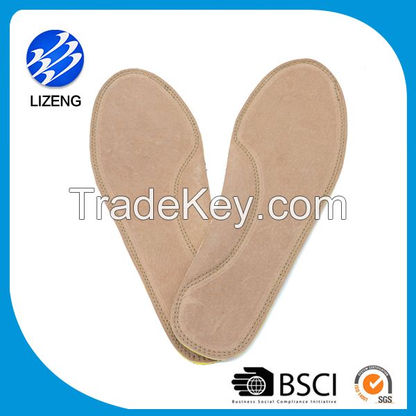 Pigskin leather comfort EVA anti-slip sports insoles