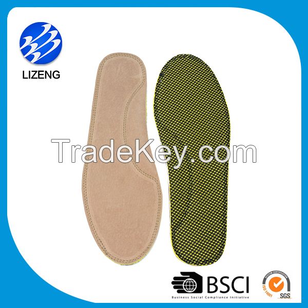 Pigskin leather comfort EVA anti-slip sports insoles