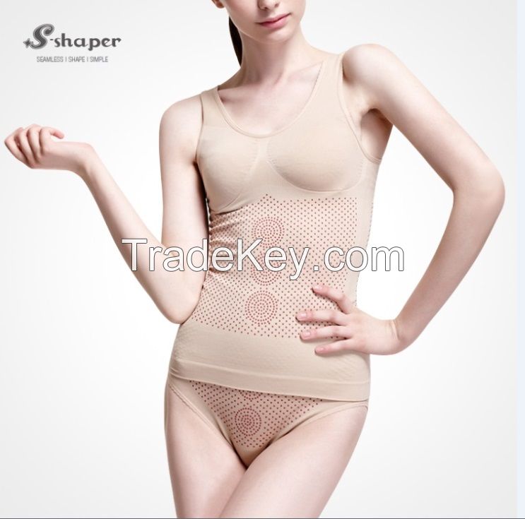 One Set( 3 Pcs) The Far Infrared Women Seamless Shapewear Tourmaline Bodysuit Fir Slim Body Shaper