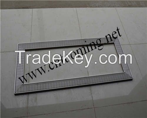 Long stainless steel floor drain