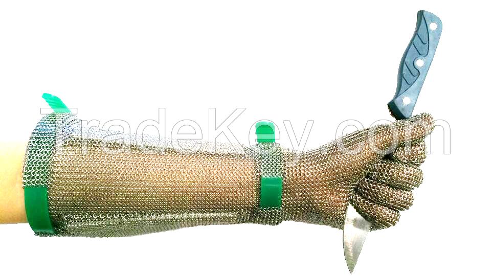 Stainless steel ring mesh gloves