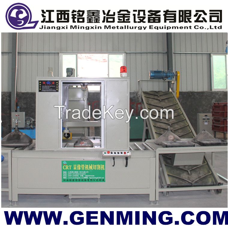 CRT monitor cutting machine to separate glass