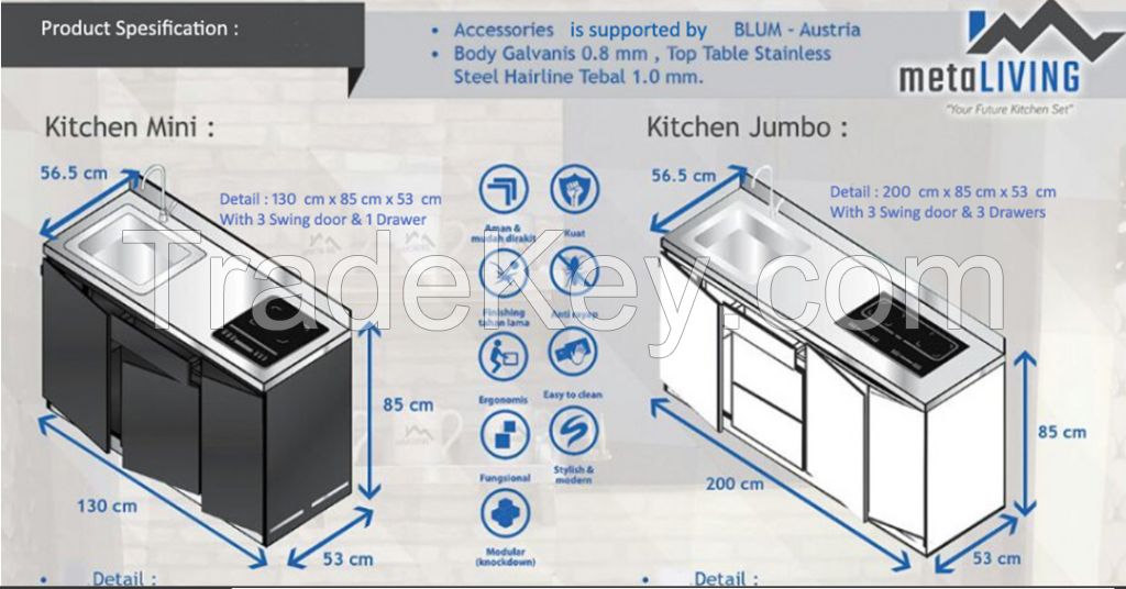 Metal Kitchen Set